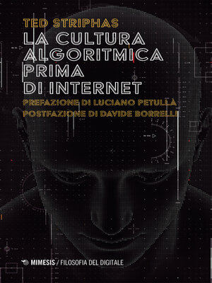 cover image of La cultura algoritmica prima di Internet